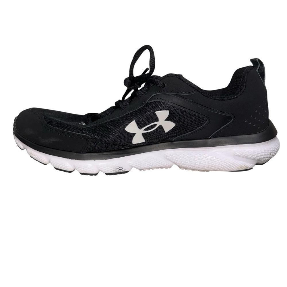 Men’s Under Armour Black & White Charged Assert Low-Top Sneakers size 12 - Picture 7 of 9